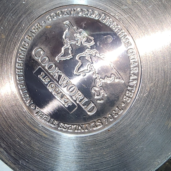 COOKWORLD EUC 1.5 QT STAINLESS STEEL  NUTRITHERMIC BASE T304 POT PAN WITH LID - Picture 3 of 4